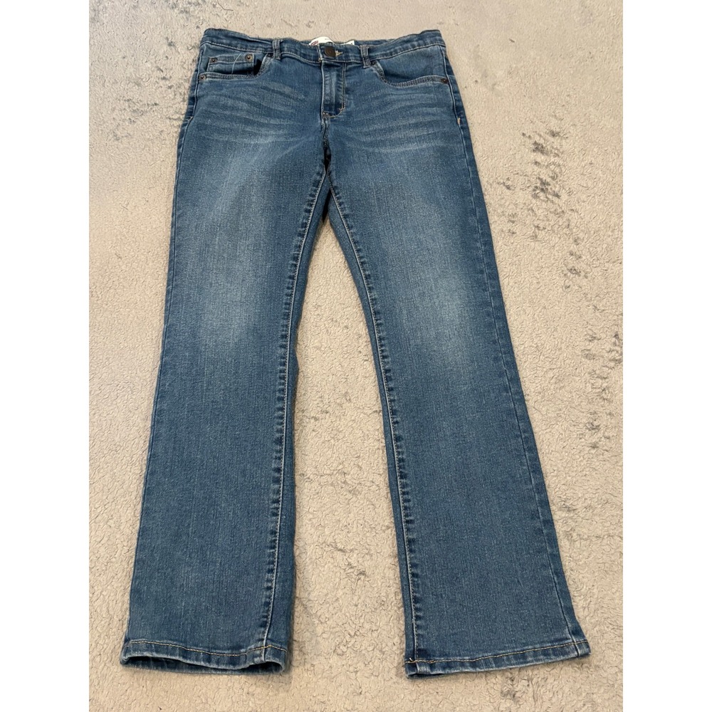 Levis Girls 14 Regular Bootcut Jeans Medium Wash Blue Denim Adjustable Waist